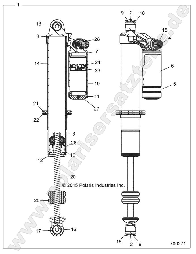 SUSPENSION, FRONT SHOCK INTERNALS SUSPENSION, FRONT SHOCK INTERNALS