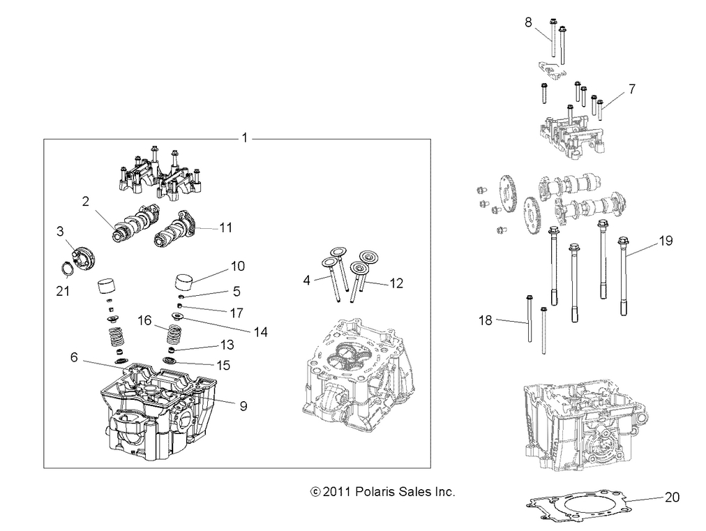 ENGINE, CYLINDER HEAD, CAMS and VALVES