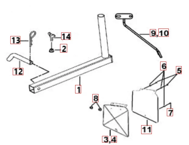 Schmutzfänger-Fahnenstangenhalterung Schmutzfänger-Fahnenstangenhalterung