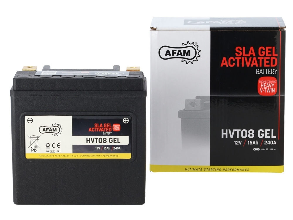 AFAM HVT 08 GEL SLA Batterie 12V 15AH 240A - Einbaufertig (65948 YTX14-BS CTX14-BS HVT08) AFAM HVT 08 GEL SLA Batterie 12V 15AH 240A - Einbaufertig (65948 YTX14-BS CTX14-BS HVT08)