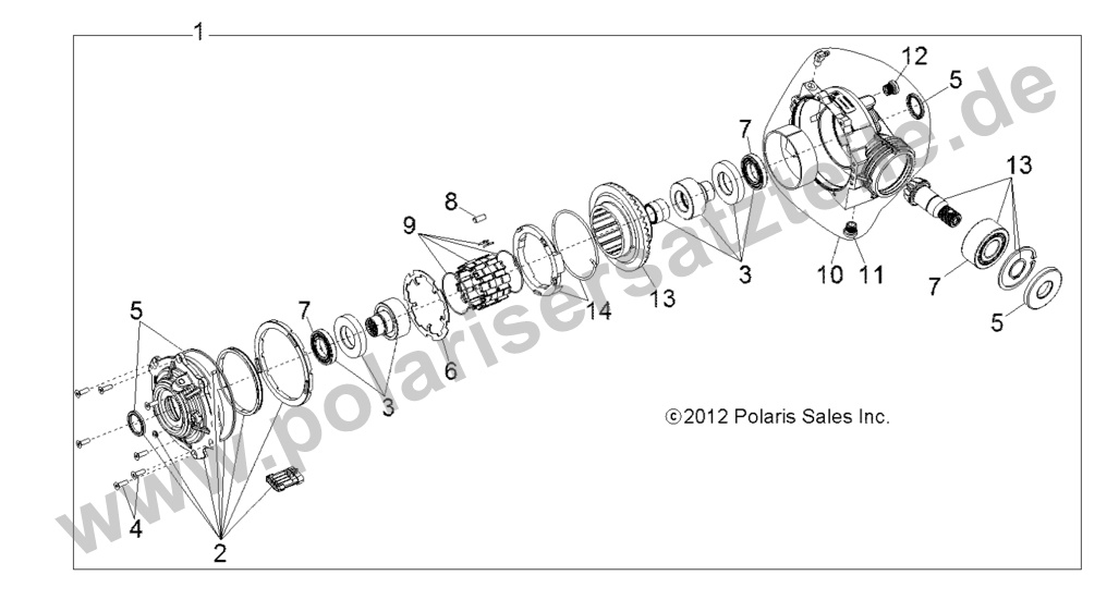 DRIVE TRAIN, FRONT GEARCASE INTERNALS DRIVE TRAIN, FRONT GEARCASE INTERNALS