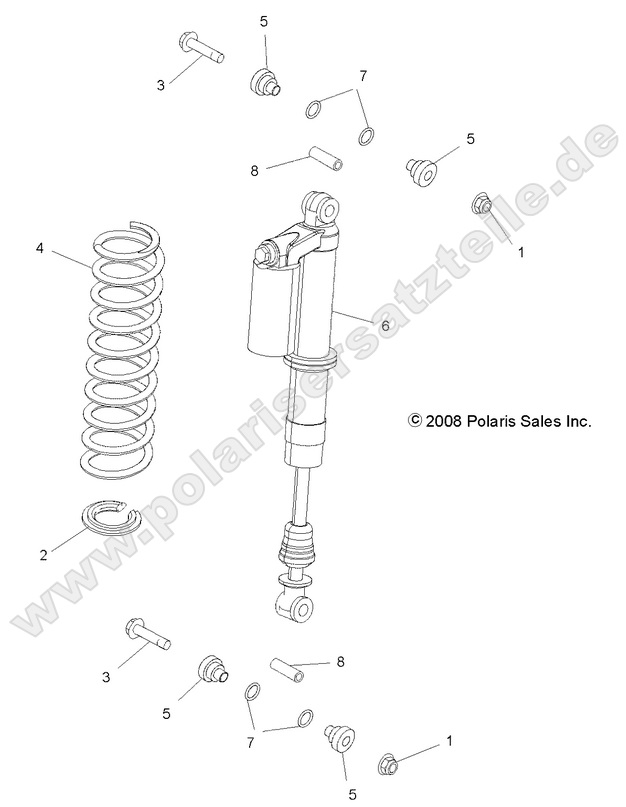 SUSPENSION, REAR SHOCK MOUNTING SUSPENSION, REAR SHOCK MOUNTING