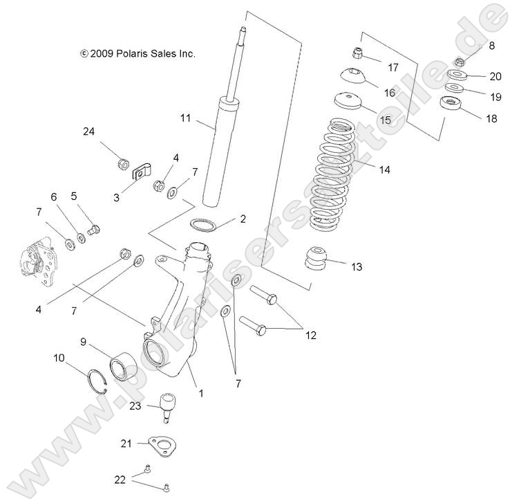 SUSPENSION, FRONT STRUT