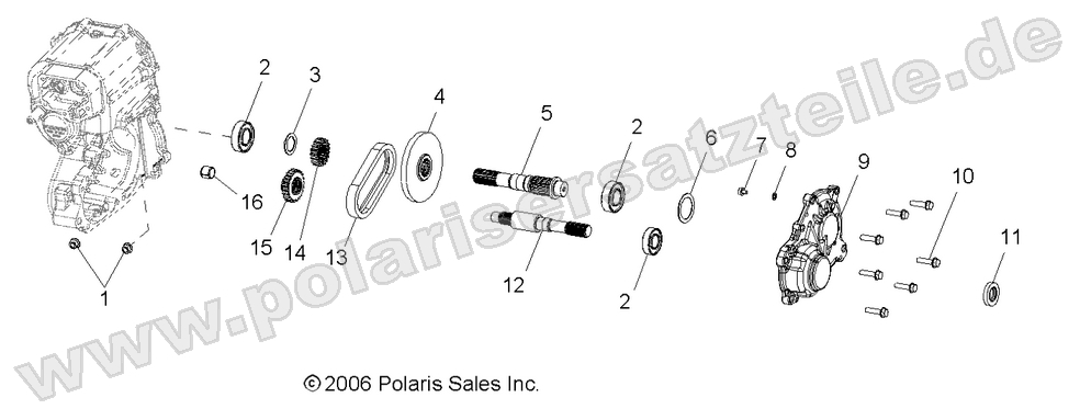 Gearcase, Output Shaft