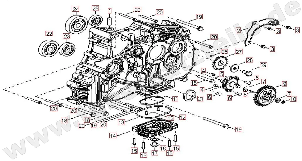 Motorgehäuse rechts