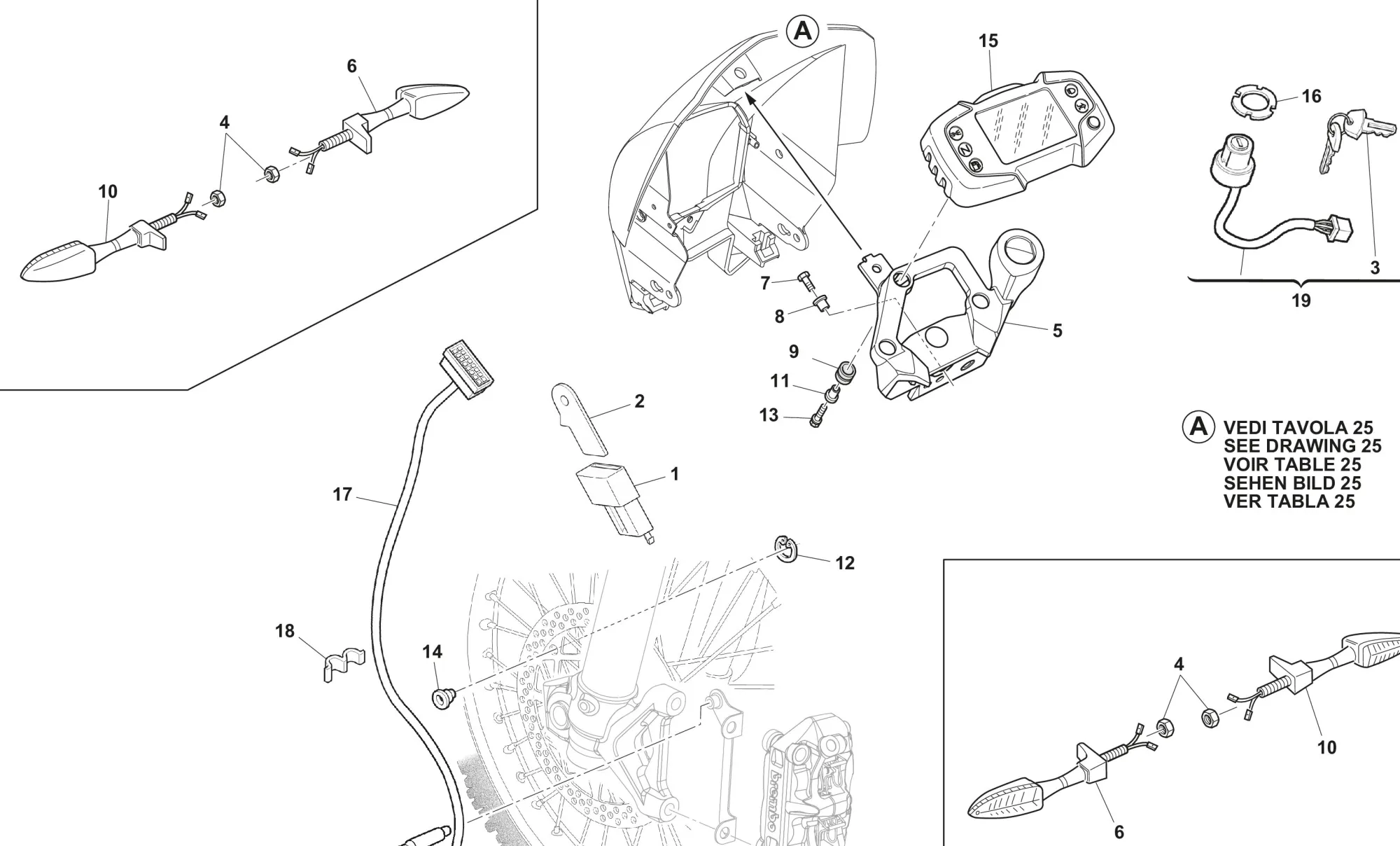 Tachometer / Blinker RS 300