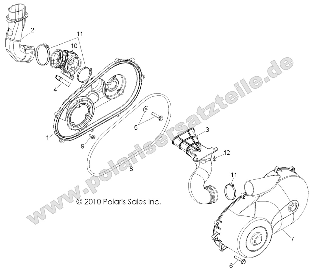 DRIVE TRAIN, CLUTCH COVER and DUCTING DRIVE TRAIN, CLUTCH COVER and DUCTING