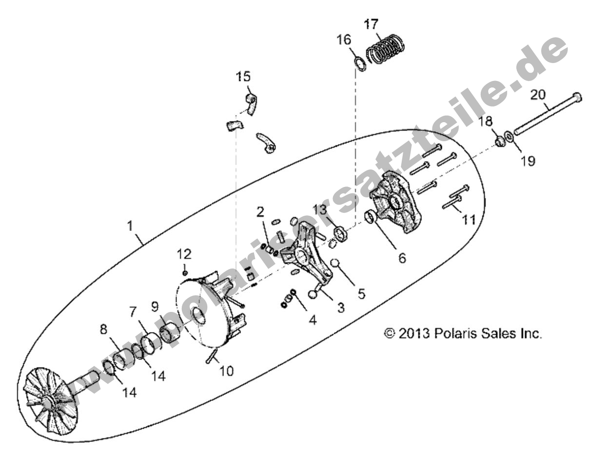 DRIVE TRAIN, PRIMARY CLUTCH DRIVE TRAIN, PRIMARY CLUTCH