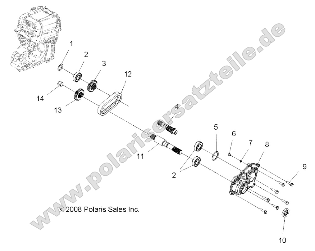 Drive Train, Main Gearcase Output Shaft Drive Train, Main Gearcase Output Shaft