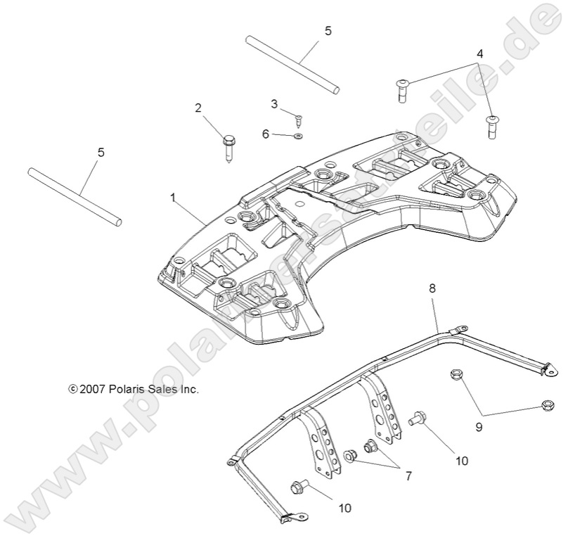 BODY, REAR RACK ASM. BODY, REAR RACK ASM.