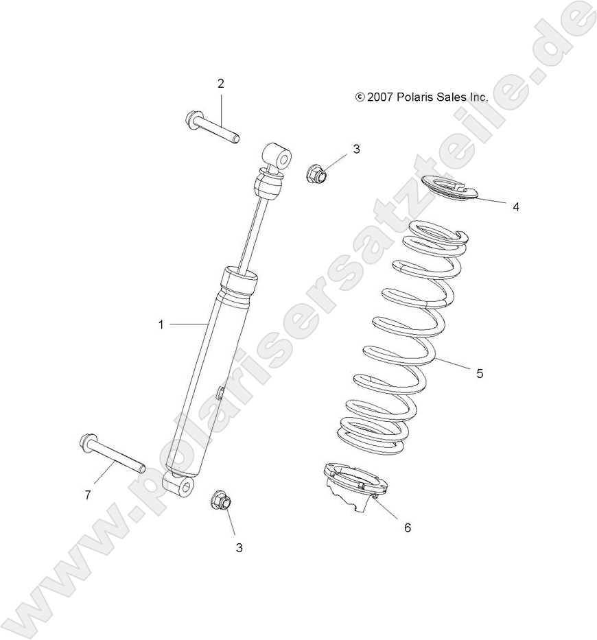 SUSPENSION, SHOCK, REAR SUSPENSION, SHOCK, REAR