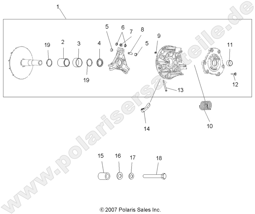 DRIVE TRAIN, PRIMARY CLUTCH DRIVE TRAIN, PRIMARY CLUTCH