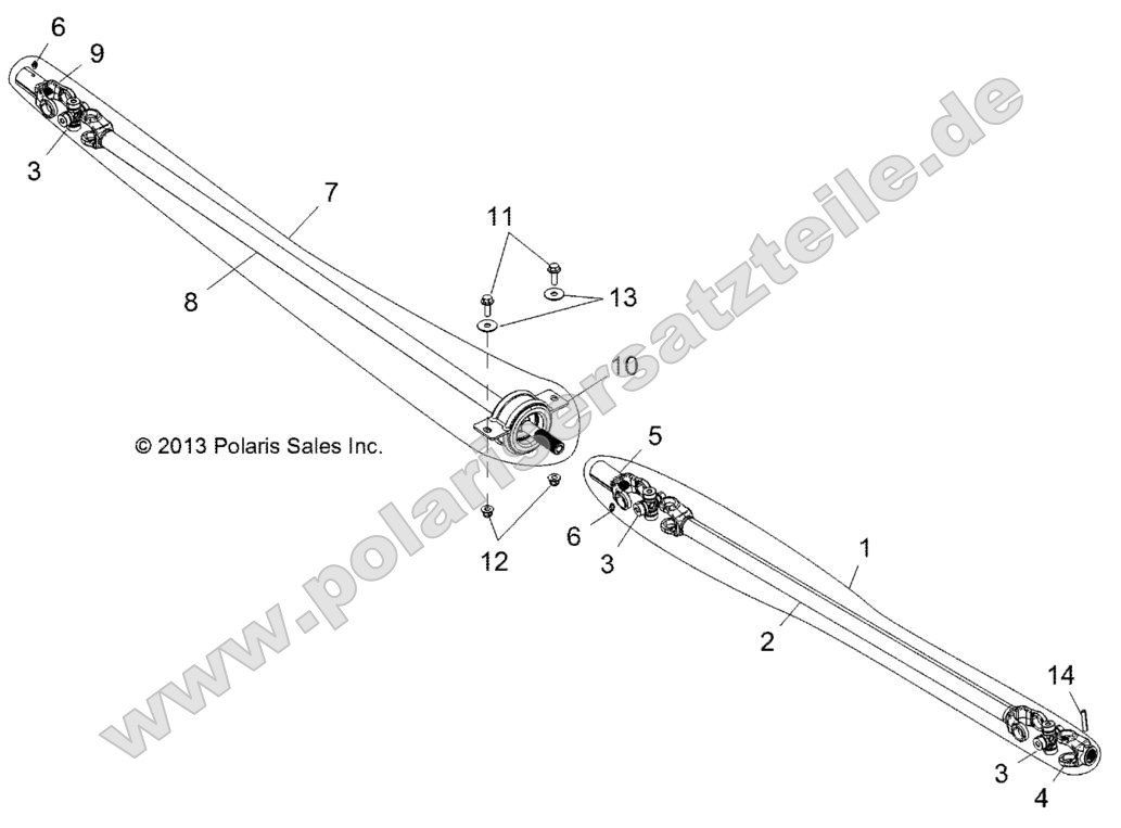 Drive Train, Front Prop Shaft Drive Train, Front Prop Shaft