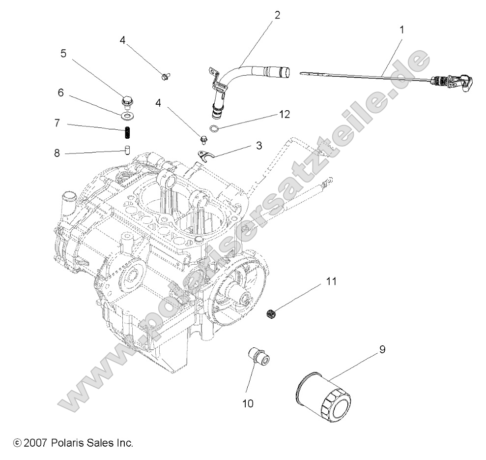 Engine, Dipstick and Oil Filter Engine, Dipstick and Oil Filter