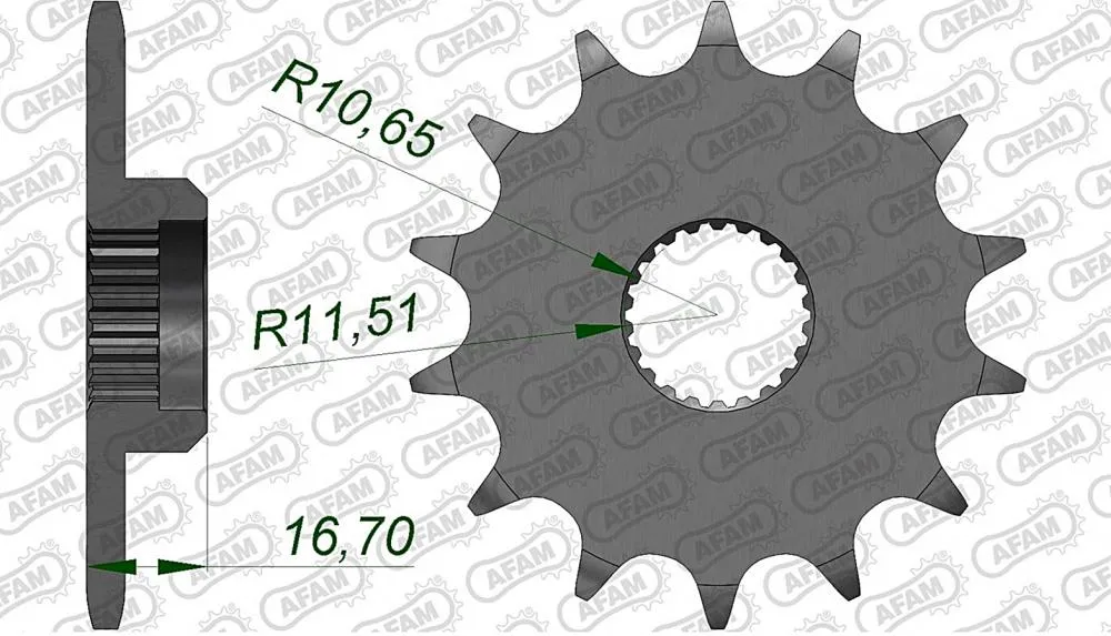 AFAM Kettensatz Stahl 520 XMR2 16x48 - Yamaha XJ 600 S Diversion 1992-03