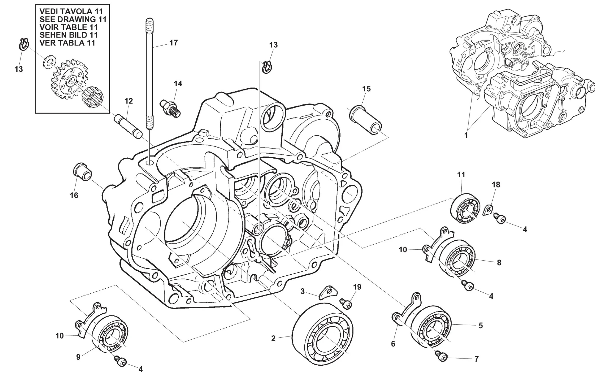 Motorgehäuse rechts