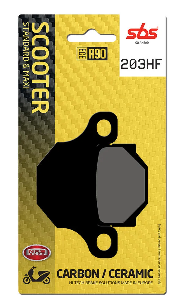 SBS_203_HF SBS Bremsbeläge Scooter HF Street Ceramic ABE - 203HF