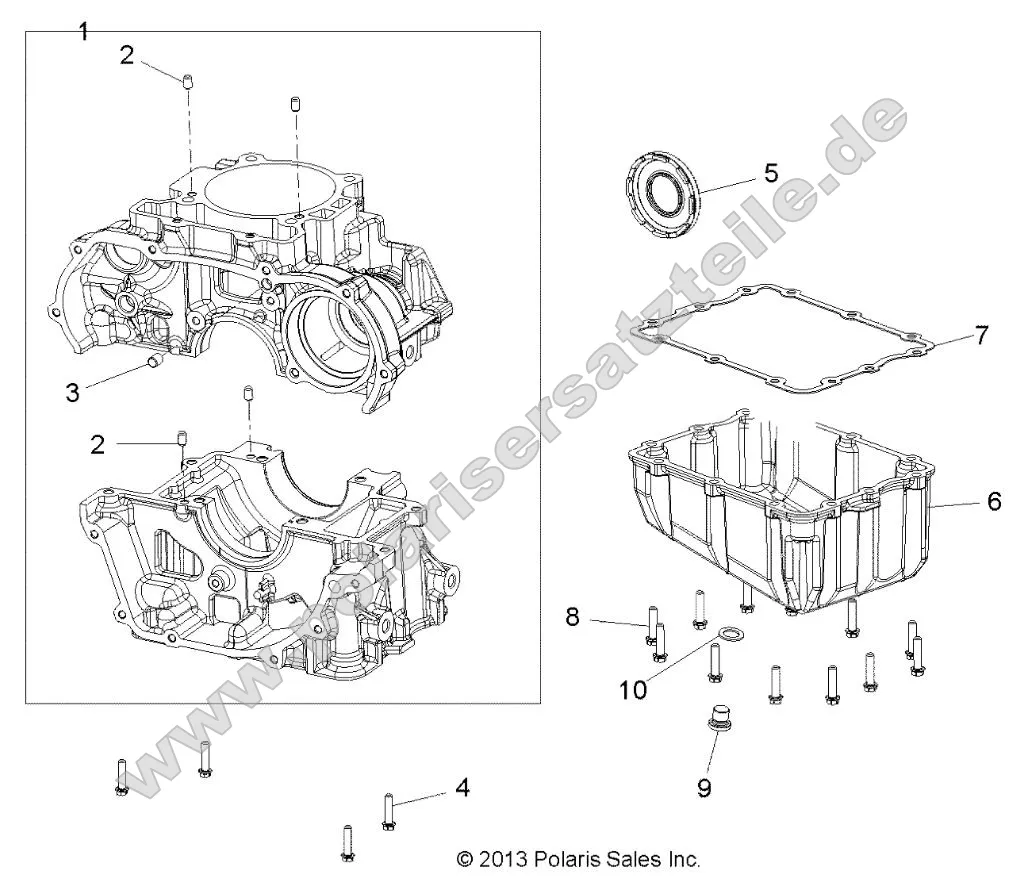 Engine, Crankcase and Oil Sump
