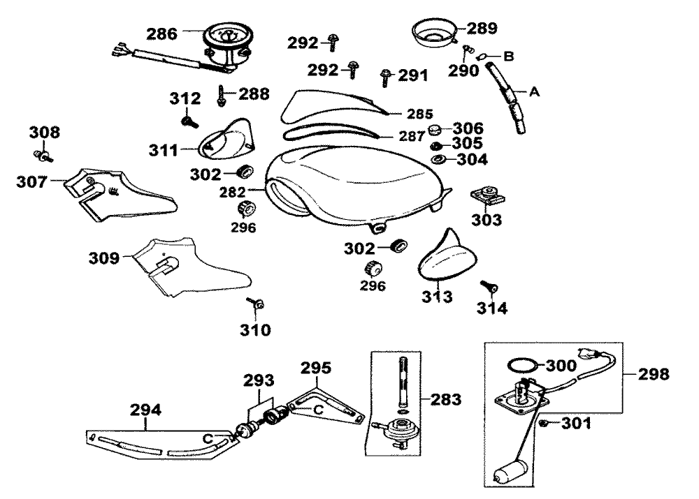 Tank & Benzinhahn