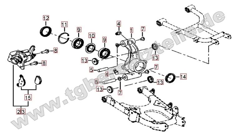 Hinterradachse Hinterradachse