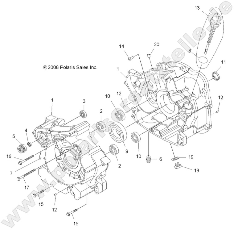 ENGINE, CRANKCASE ENGINE, CRANKCASE