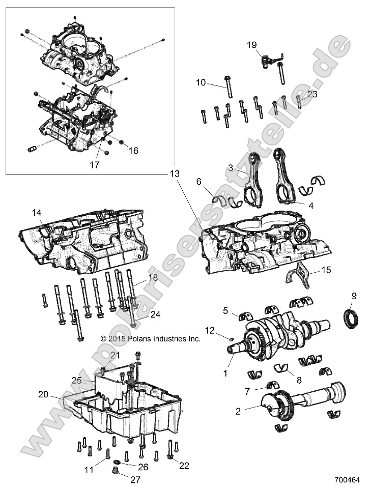 Engine, Crankcase and Crankshaft
