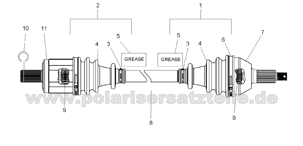 DRIVE TRAIN, FRONT HALF SHAFT DRIVE TRAIN, FRONT HALF SHAFT