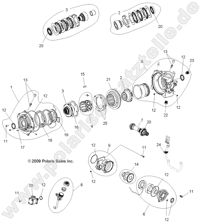 DRIVE TRAIN, FRONT GEARCASE INTERNALS