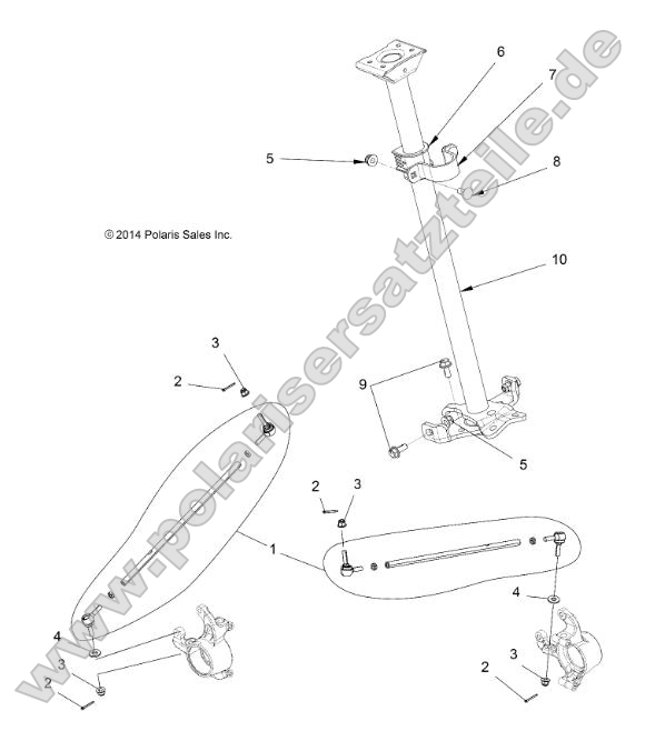 Steering, Steering Post Asm. (49ATVSTEERING15SCRAM850)