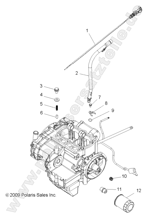 Engine, Oil Filter and Dipstick