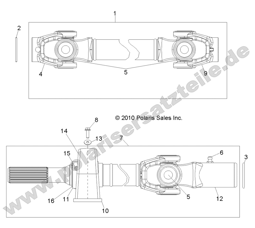 DRIVE TRAIN, FRONT PROP SHAFT DRIVE TRAIN, FRONT PROP SHAFT