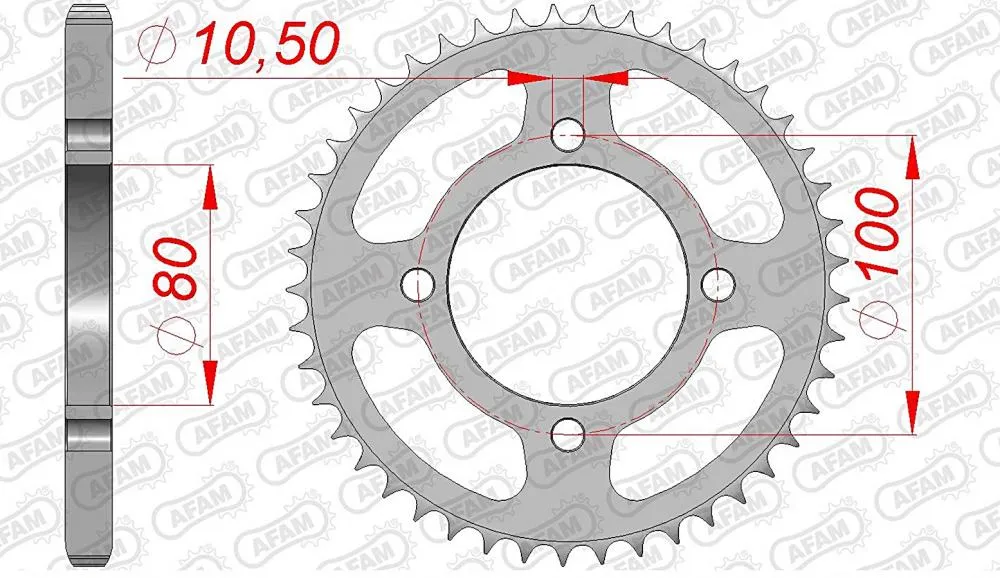 afam_kettenrad_hinten_14213 AFAM Kettensatz Stahl 428 R1-G 15x45 - Suzuki GZ 125 Marauder 1998-11