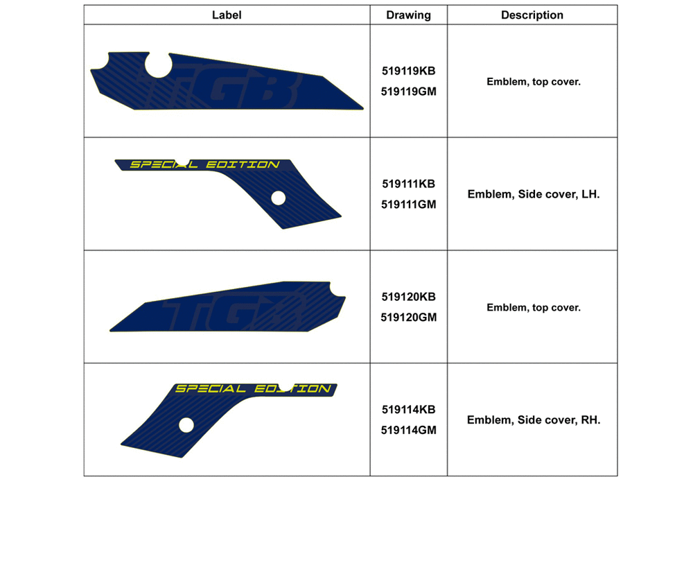 Aufkleber f. Fzg. Dark Blue BLU 711 (KB)/Gray Metallic GRA 802(GM)