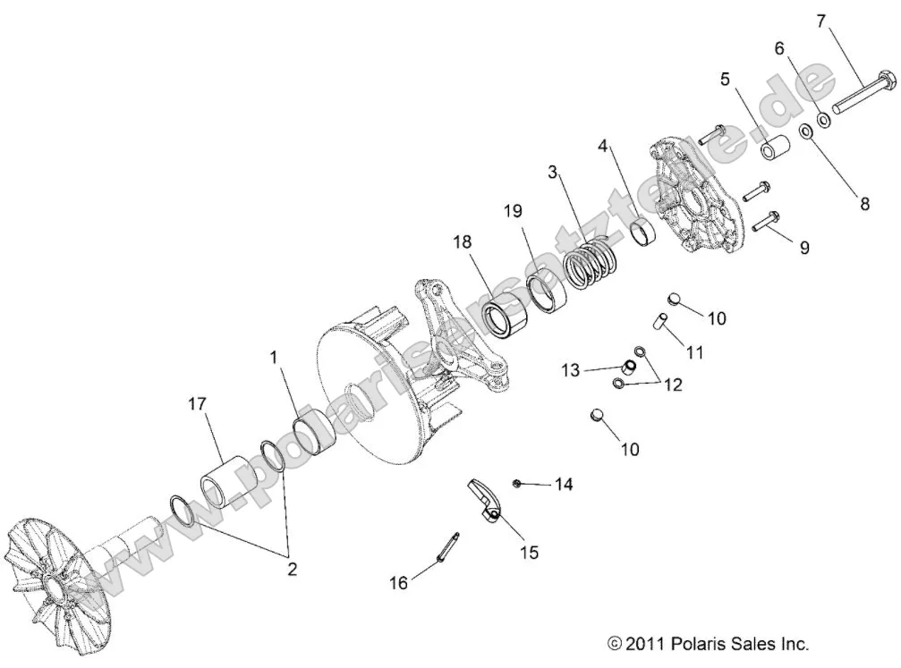 Drive Train, Primary Clutch (49RGRCLUTCHDRV15ACEEU) Drive Train, Primary Clutch (49RGRCLUTCHDRV15ACEEU)