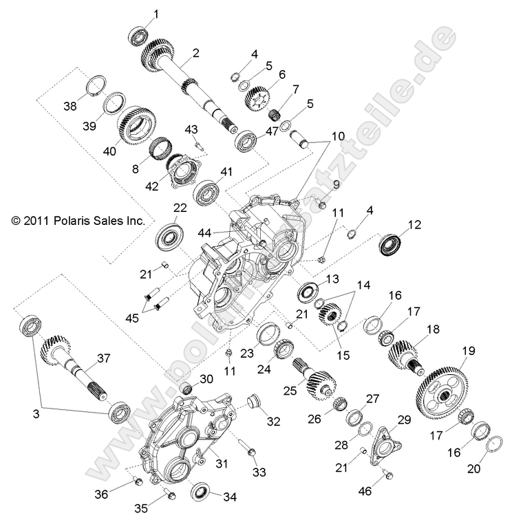 DRIVE TRAIN, MAIN GEARCASE INTERNALS 1 DRIVE TRAIN, MAIN GEARCASE INTERNALS 1