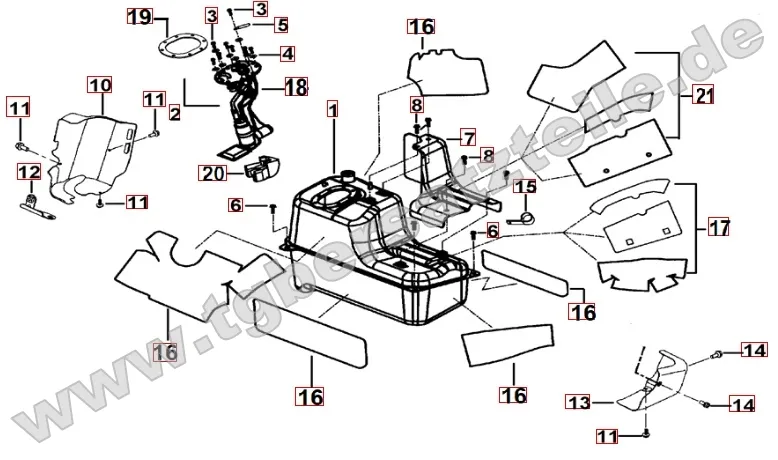 Hitzeschutz für Benzintank