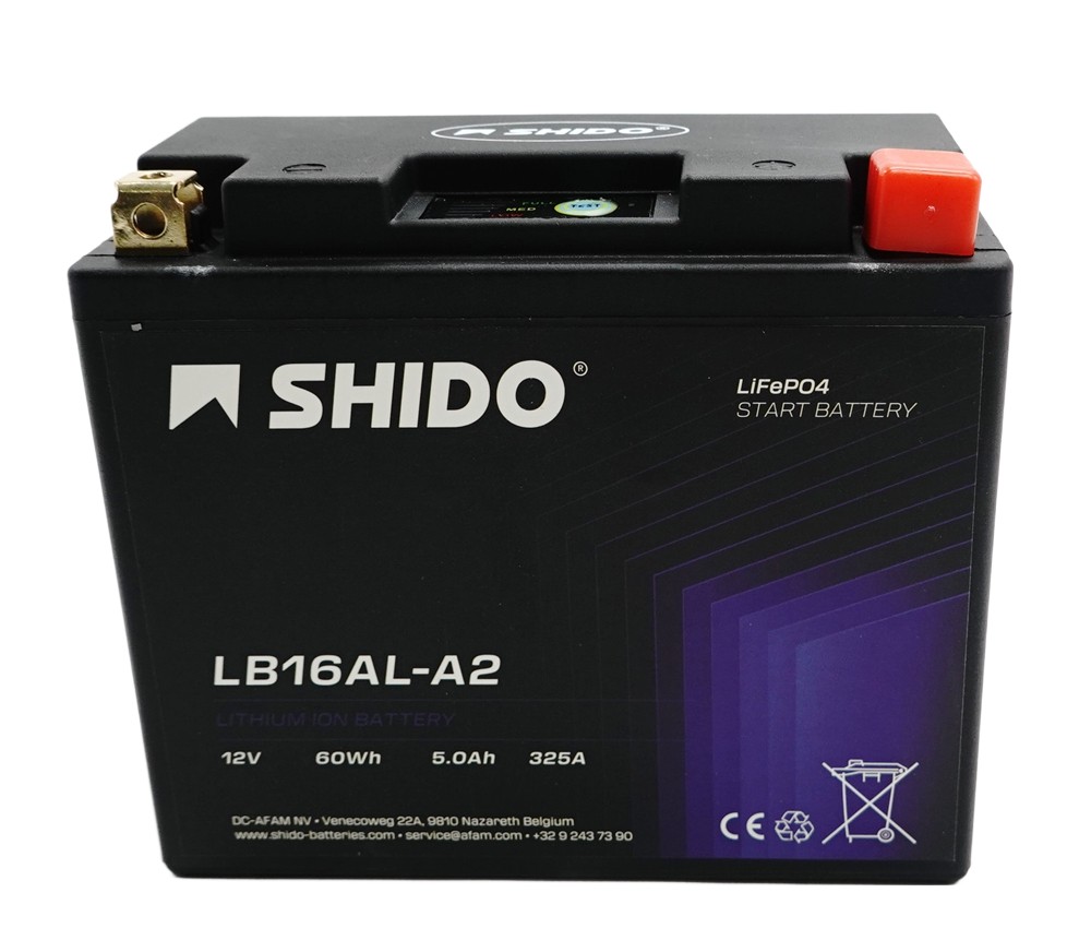 Shido LB16AL-A2 Lithium Ionen Batterie 12V LiFePO4 (YB16AL-A2 CB16AL-A2)