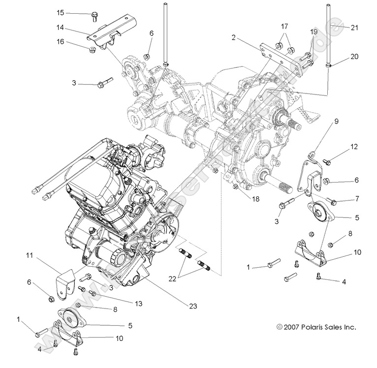 ENGINE, TRANSMISSION MOUNTING ENGINE, TRANSMISSION MOUNTING