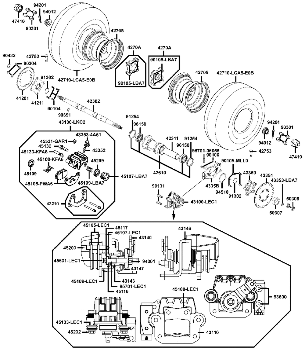 Räder hinten mit Bremse Räder hinten mit Bremse