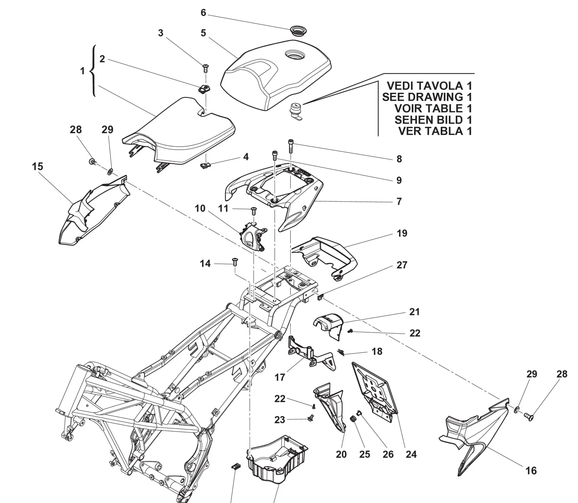 Rahmenheck / Sitz Rahmenheck / Sitz