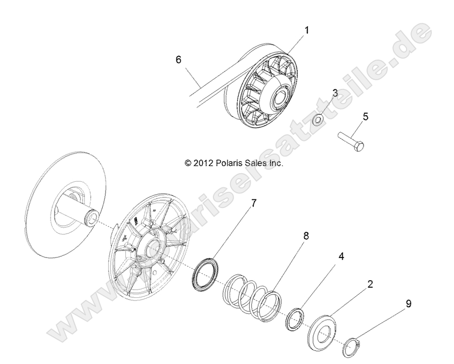 DRIVE TRAIN, SECONDARY CLUTCH DRIVE TRAIN, SECONDARY CLUTCH