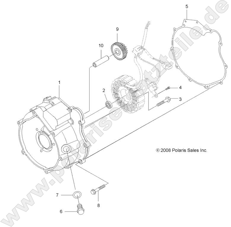 ENGINE, MAGNETO COVER ENGINE, MAGNETO COVER
