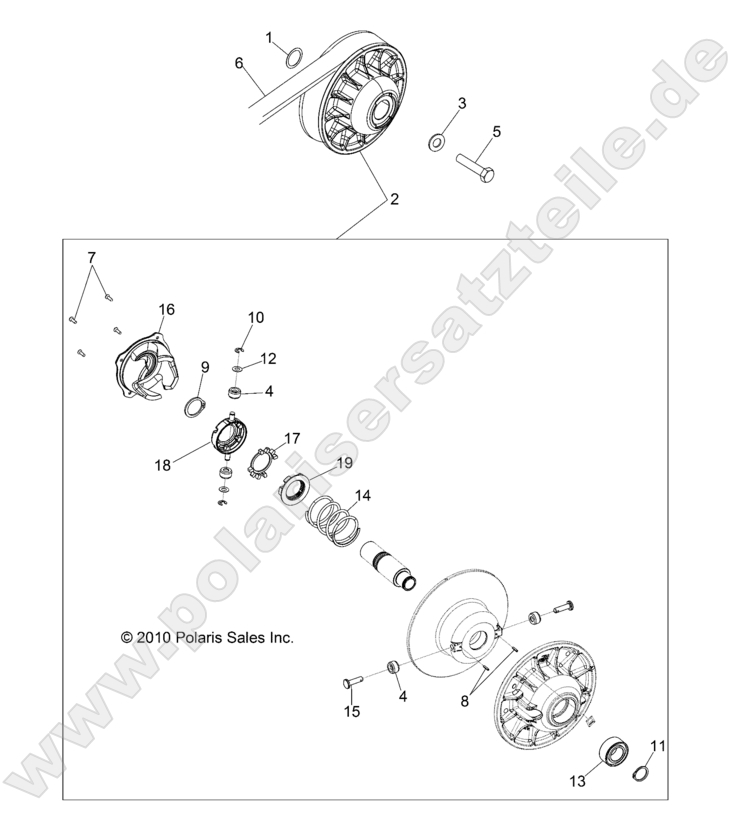 DRIVE TRAIN, SECONDARY CLUTCH DRIVE TRAIN, SECONDARY CLUTCH