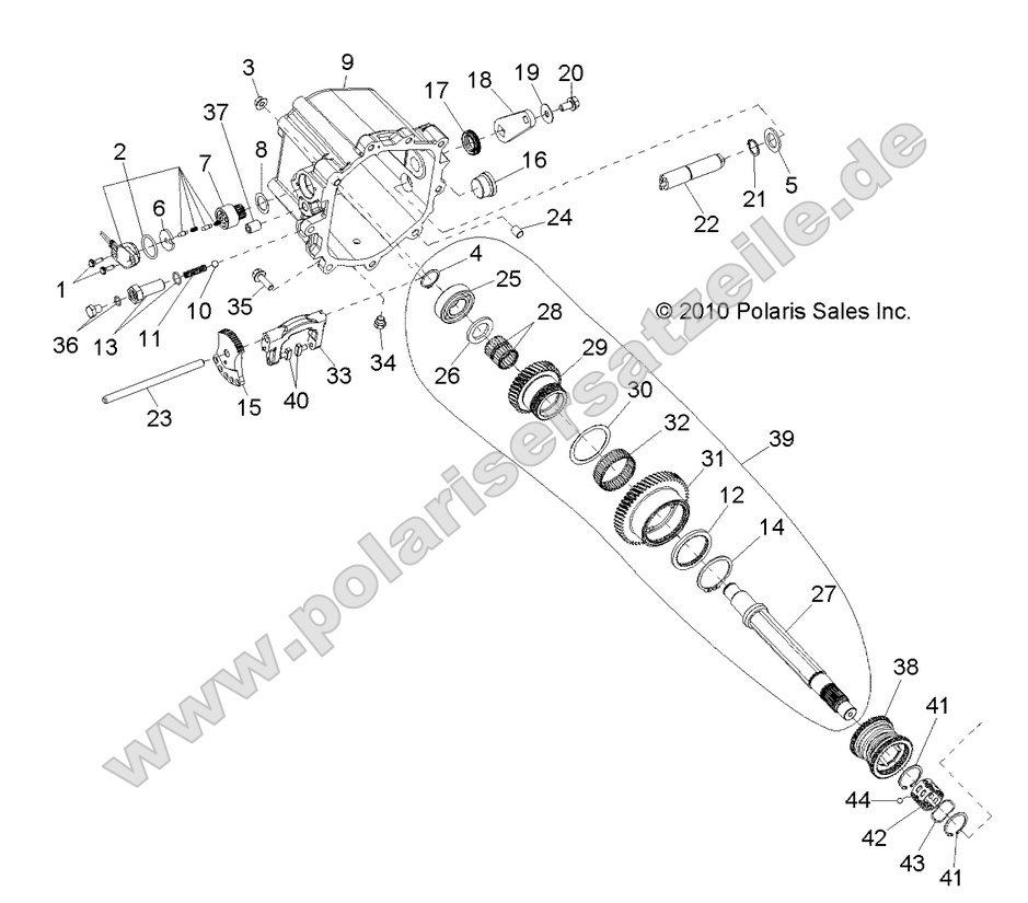 DRIVE TRAIN, MAIN GEARCASE INTERNAL COMPONENTS 2 DRIVE TRAIN, MAIN GEARCASE INTERNAL COMPONENTS 2