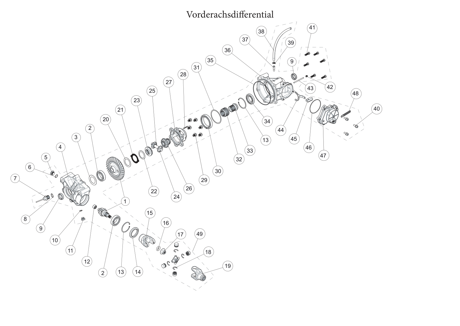 Vorderachsdifferential Vorderachsdifferential