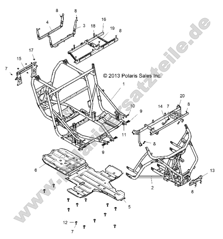 CHASSIS, MAIN FRAME AND SKID PLATES CHASSIS, MAIN FRAME AND SKID PLATES