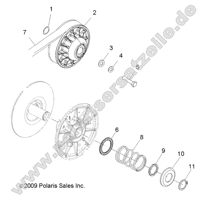 DRIVE TRAIN, SECONDARY CLUTCH DRIVE TRAIN, SECONDARY CLUTCH