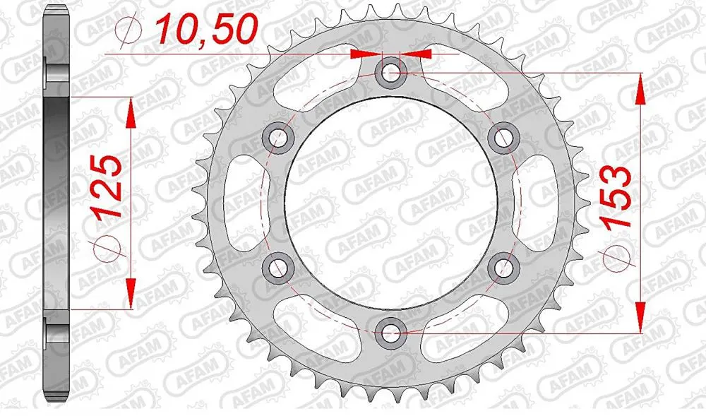 afam_kettenrad_hinten_10320 AFAM Kettensatz Stahl 520 XRR2-G 14x48 - Honda XR 600R 1991-00