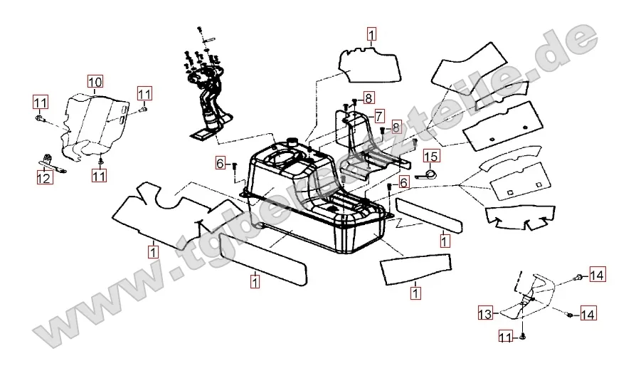 Hitzeschild für Benzintank