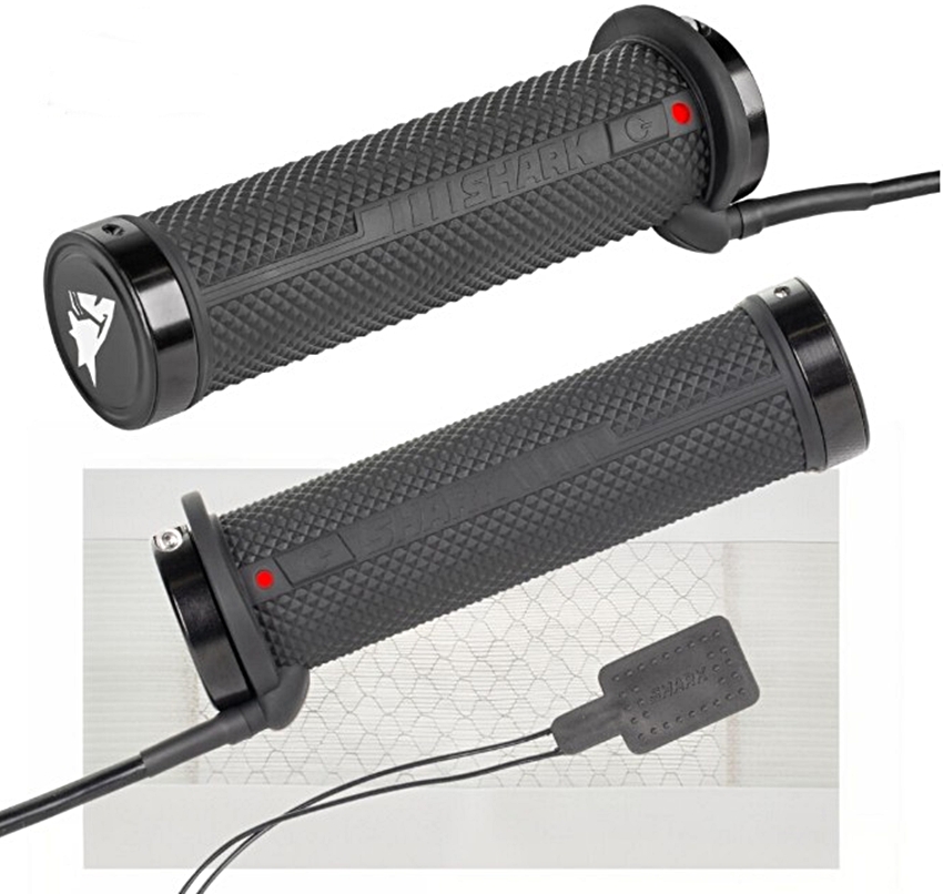 Shark Quad - ATV Griffheizung / Heizgriffe mit Daumengas + Sitzheizung - 5-Stufig